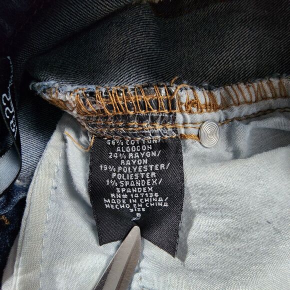 1822 Denim Jeans Womens 6 Adrianna Blue Skinny Dark Wash - Picture 5 of 9